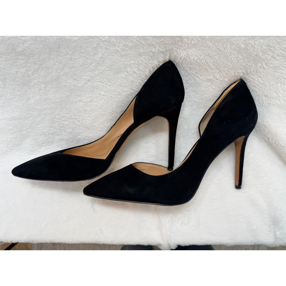INC Kenjay Teal Suede D'Orsay Pumps Stiletto Heel Quiet Luxury Office Chic Heels